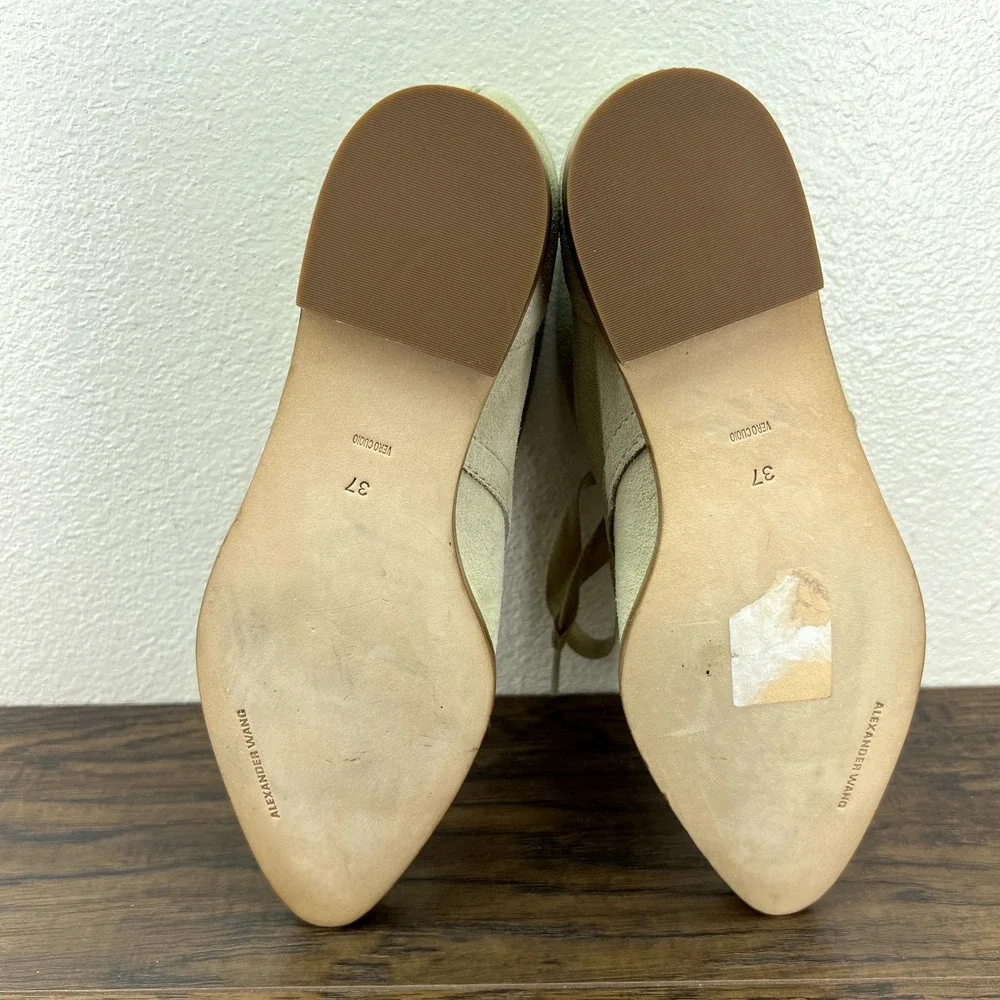 Alexander Wang Womens Boots Size‎ 6.5 7 EU 37 Light Beige Light Khaki Suede